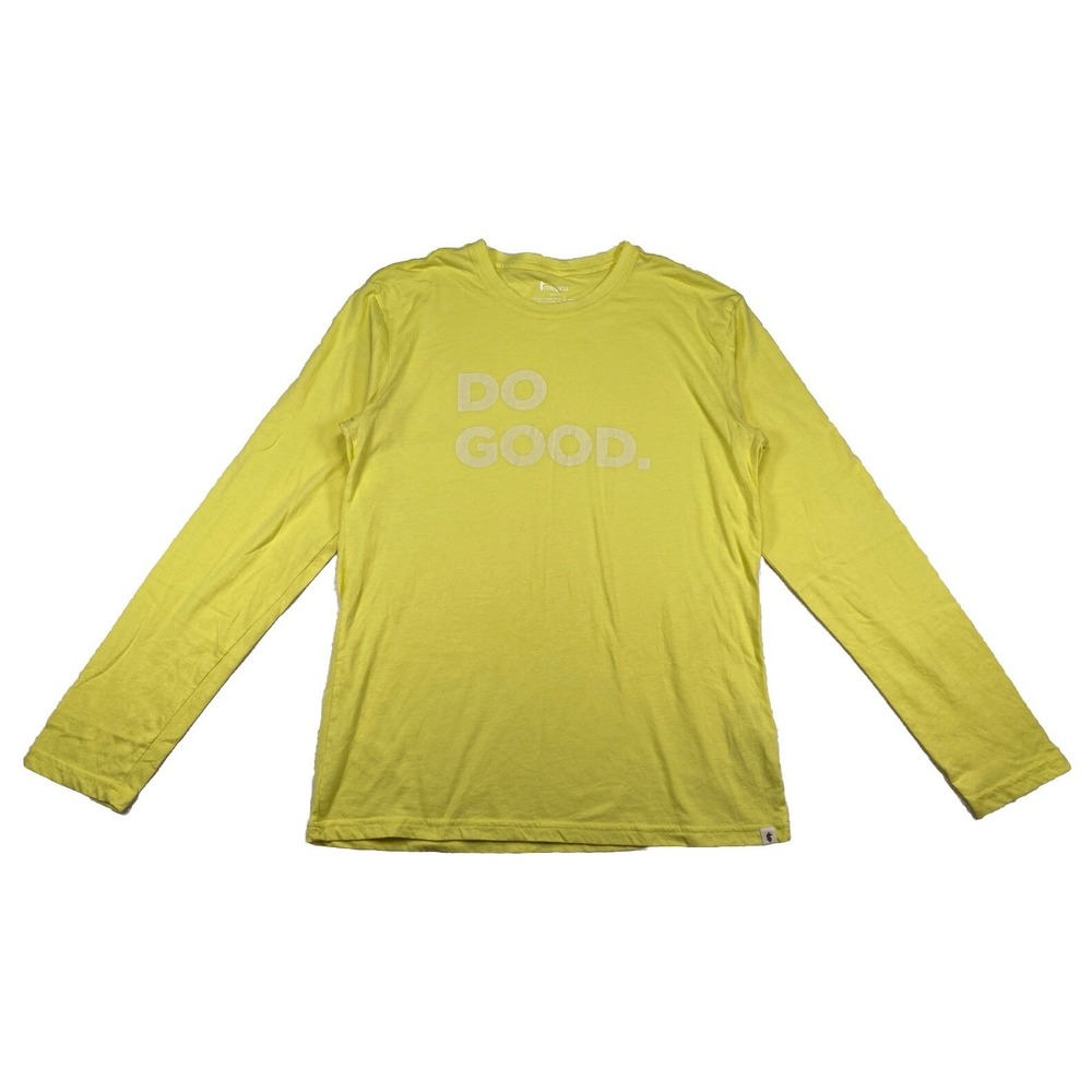 Cotopaxi Men's Medium Do Good Yellow Long Sleeve T-Shirt